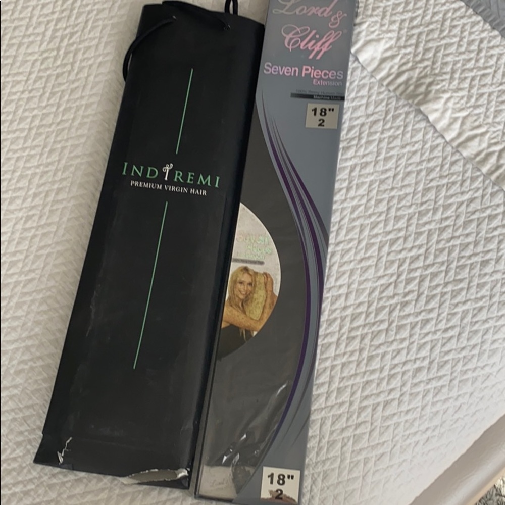💯 Rémy human hair extension 18” seven pieces